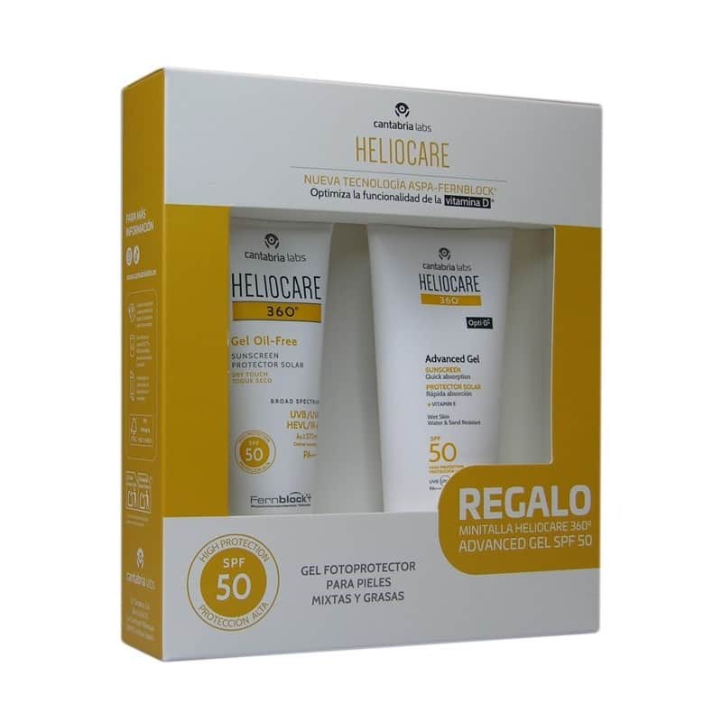 Heliocare Pack 360º Gel Oil-Free Dry Touch FPS 50 50ml + Advanced Gel FPS 50 100ml