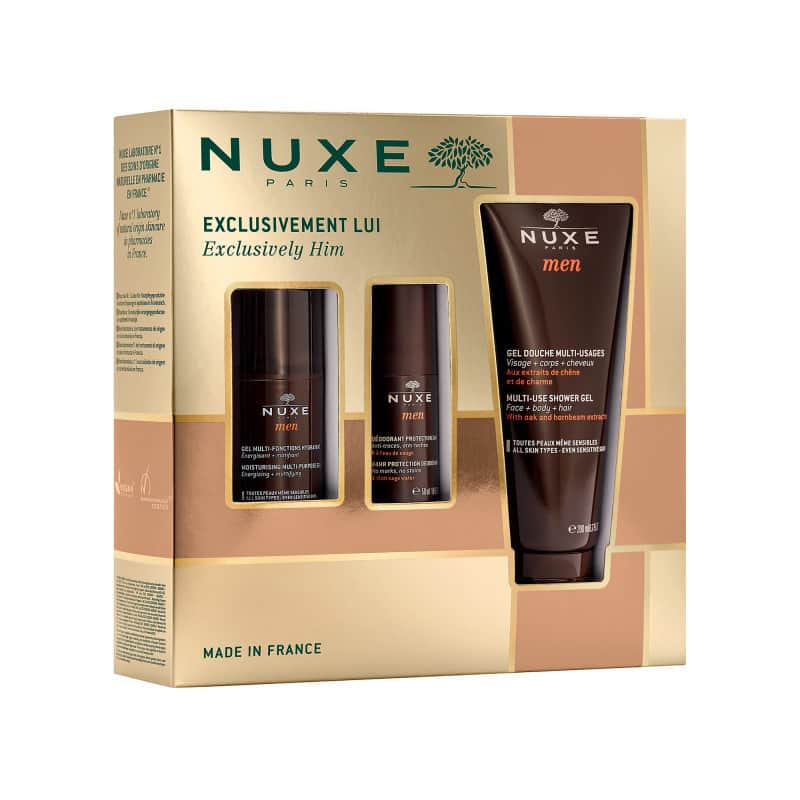 Nuxe Men Cofre Exclusivement Lui (Gel Hidratante + Gel de Ducha + Desodorante)